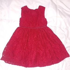 Red Lace Girls Dress